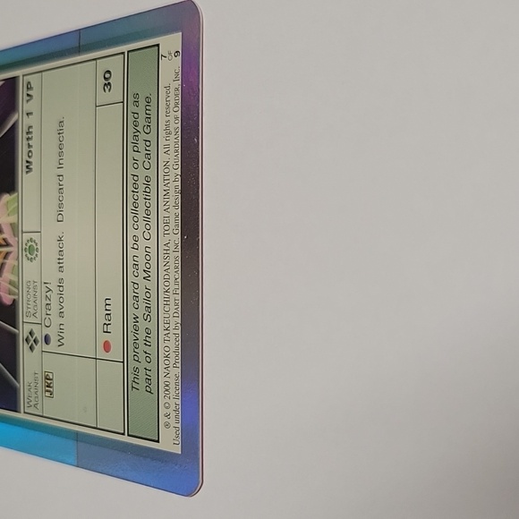Rare foil metallic holo hologram Sailor Moon monster Insectia trading card - Picture 3 of 5